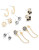 Expression Six-Pair Assorted Stud Earring Set - BLACK