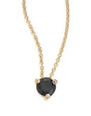 Kate Spade New York Three-Piece Goldtone Pendent Necklace and Stud Earrings Set - BLACK