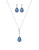 Swarovski Vintage Crystal Necklace and Earrings Set - BLUE