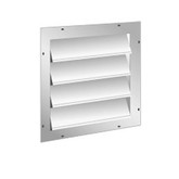 20 inch x 20 inch White Gable Louver - Aluminum Automatic