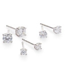 Expression Set of Three Sparkle Earrings - SILVER