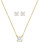 Swarovski Attract Square Crystal Necklace and Earrings Set - GOLD