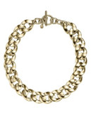 Michael Kors Gold Tone Curb Chain Link Toggle Necklace - GOLD