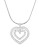Swarovski Circle Heart Swarovski Crystal Pendant Necklace - SILVER