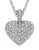 Swarovski Puff Pave Heart Pendant - SILVER