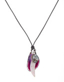 Chan Luu Shell and Amethyst Charm Necklace - PURPLE