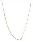 Melinda Maria Baby Moon Star Necklace - GOLD