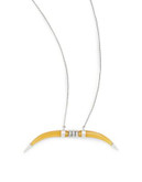 Chan Luu White Horn and Silver Necklace - SILVER