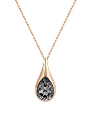 Swarovski Crystal Teardrop Necklace - ROSE GOLD