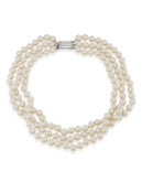 Carolee Triple Row Pearl Necklace - PEARL