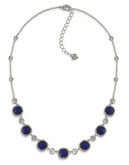 Carolee Uptown Girl Sapphire Crystal Frontal Collar Necklace - BLUE