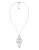 Carolee Crystal Stems Dramatic Clear Silver Tone Pendant Necklace - SILVER
