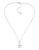 Carolee Crystal Stems Clear Curved Silver Tone Pendant Necklace - SILVER