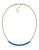 Carolee Blue Petals Bar Gold Tone Necklace - BLUE