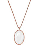 Skagen Denmark Sea Glass Pendant Necklace - ROSE GOLD