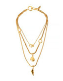 Diane Von Furstenberg Belle de Jour Metal Multi Strand Necklace - GOLD