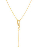 Diane Von Furstenberg Metal Chain Links Y Shaped Silver Necklace - GOLD