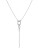 Diane Von Furstenberg Metal Chain Links Y Shaped Silver Necklace - SILVER