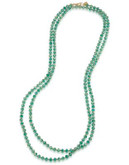 Carolee Multifaceted Bead Rope Necklace - GREEN