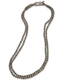 Carolee Multifaceted Bead Rope Necklace - BLACK