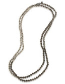 Carolee Multifaceted Bead Rope Necklace - GREY