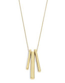 Lauren Ralph Lauren Golden Triple-Bar Necklace - GOLD