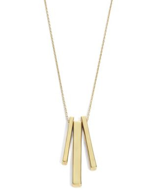 Lauren Ralph Lauren Golden Triple-Bar Necklace - GOLD