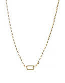 Dogeared Teeny Air Rectangle Necklace - GOLD