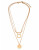 Coco Lane Three-Row Charm Necklace - GOLD