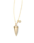 Coco Lane Pyramid Pendant Necklace - GOLD