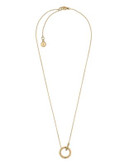 Michael Kors Interlocking Etched Crystal Necklace - GOLD