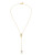 Diane Von Furstenberg Goldtone Swarovski Y Necklace - GOLD