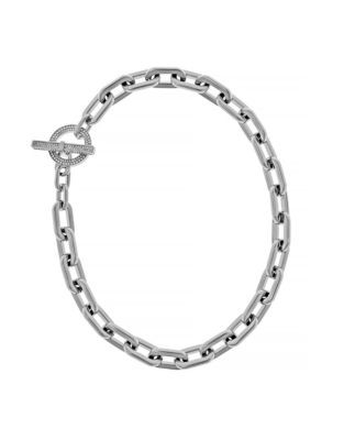 Michael Kors Chain-Link Toggle Necklace - SILVER