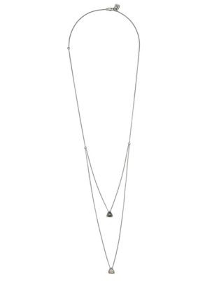 Uno De 50 Layered Crystal Necklace - GREY