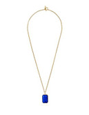 Michael Kors Blue Parisian Pendant Necklace - GOLD