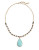Lucky Brand Turquoise Pendant Leather Necklace - SILVER
