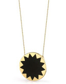House Of Harlow 1960 Sunburst Pendant Necklace - BLACK/GOLD