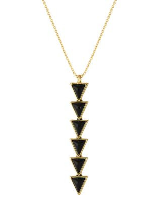 House Of Harlow 1960 Acension Pendant Necklace - BLACK/GOLD