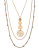Lucky Brand Goldtone Geo Circle Lucky Layer Necklace - GOLD