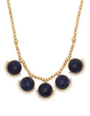 Lucky Brand Goldtone Lapis Small Collar Necklace - GOLD