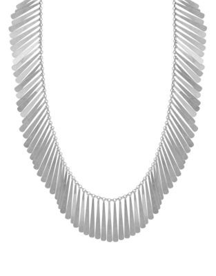 Lucky Brand Feather Necklace - SILVER