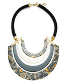 Trina Turk Multi-Coloured Crescent Bib Necklace - GOLD