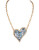 Kensie Patterned Heart Necklace - GOLD