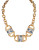 Kensie Chunky Link Patterned Necklace - GOLD