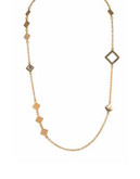 Kensie Long Geometric Station Necklace - GOLD