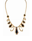 Kensie Faceted Sunburst Necklace - GOLD