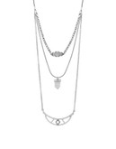 Lucky Brand Multi-Layer Bar and Chain Necklace - SILVER