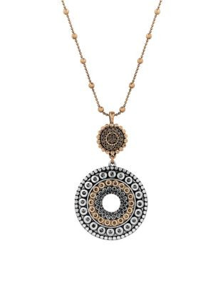 Lucky Brand Tribal Pendant Necklace - TWO TONE