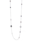 Kenneth Cole New York Silver Circle Long Illusion Necklace - SILVER