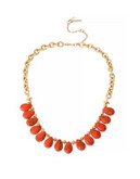 Kenneth Cole New York Semiprecious Coral Bead Frontal Necklace - CORAL